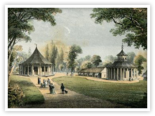 Der historische Kamp vor dem Palais