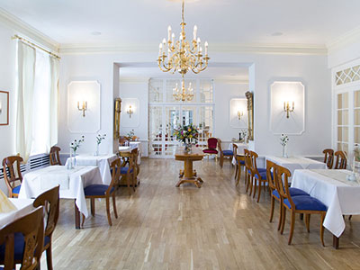 Das Restaurant mit großherzoglichem Speisezimmer.